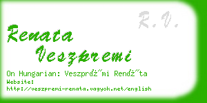 renata veszpremi business card